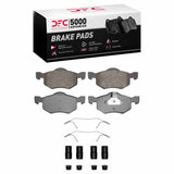 Dynamic Friction 2001-2005 Ford Escape Front 5000 Advanced Semi Metallic Brake Pads and Hardware Kit by Dynamic Friction Company 1552-0843-01