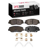 Dynamic Friction 2013-2014 Honda Fit (USA/Canada) Front 5000 Advanced Ceramic Brake Pads and Hardware Kit by Dynamic Friction Company 1552-0914-01