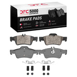 Dynamic Friction 2002-2017 Mercedes-Benz E500 Rear 5000 Advanced Low Metallic Brake Pads and Hardware Kit by Dynamic Friction Company 1552-0986-01
