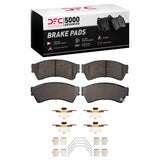 Dynamic Friction 2006-2012 Ford Fusion Front 5000 Advanced Ceramic Brake Pads and Hardware Kit by Dynamic Friction Company 1552-1164-01