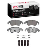Dynamic Friction 2012-2015 Audi A6 (USA/Canada) Front 5000 Advanced Ceramic Brake Pads and Hardware Kit by Dynamic Friction Company 1552-1322-11