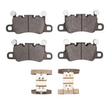 Dynamic Friction 2013-2023 Porsche Cayman Rear 5000 Advanced Low Metallic Brake Pads and Hardware Kit by Dynamic Friction Company 1552-1740-01