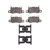 Dynamic Friction 2013-2019 Porsche 911 Rear 5000 Advanced Low Metallic Brake Pads and Hardware Kit by Dynamic Friction Company 1552-1740-02