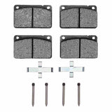 Dynamic Friction 1975-1984 Volvo 244/245/242 Front Euro 5000 Ceramic Brake Pads and Hardware Kit