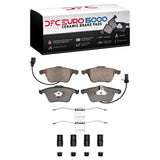 Dynamic Friction 2000-2011 Audi A4 (Mexico) Front Euro 5000 Ceramic Brake Pads and Hardware Kit by Dynamic Friction Company 1600-0915-11