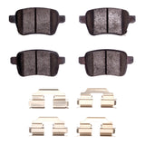 Dynamic Friction 2014-2019 Fiat 500L Rear Euro 5000 Ceramic Brake Pads and Hardware Kit by Dynamic Friction Company 1600-1722-01