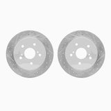 Dynamic Friction 2010-2013 Suzuki Kizashi Rear Drilled & Slotted Geoperformance Rotors by Dynamic Friction Company 2002-01007
