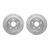 Dynamic Friction 2007-2014 Suzuki SX4 Rear Drilled & Slotted Geoperformance Rotors by Dynamic Friction Company 2002-01008