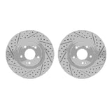Dynamic Friction 2011-2025 Hyundai Sonata Front Drilled & Slotted Geoperformance Rotors by Dynamic Friction Company 2002-03008