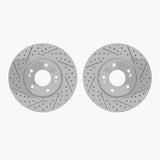 Dynamic Friction 2005-2019 Hyundai Veloster Front Drilled & Slotted Geoperformance Rotors by Dynamic Friction Company 2002-03009