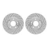 Dynamic Friction 2003-2013 Hyundai Elantra Front Drilled & Slotted Geoperformance Rotors by Dynamic Friction Company 2002-03011