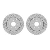 Dynamic Friction 2010-2016 Hyundai Genesis Coupe Rear Drilled & Slotted Geoperformance Rotors by Dynamic Friction Company 2002-03038