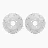 Dynamic Friction 2019-2025 Hyundai Santa Fe Rear Drilled & Slotted Geoperformance Rotors by Dynamic Friction Company 2002-03042