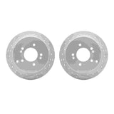 Dynamic Friction 2001-2016 Hyundai Santa Fe Rear Drilled & Slotted Geoperformance Rotors by Dynamic Friction Company 2002-03043