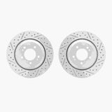 Dynamic Friction 2019-2025 Hyundai Kona N Rear Drilled & Slotted Geoperformance Rotors by Dynamic Friction Company 2002-03052