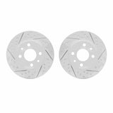 Dynamic Friction 2009-2019 Fiat 500 Rear Drilled & Slotted Geoperformance Rotors by Dynamic Friction Company 2002-07003