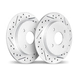 Dynamic Friction 2009-2019 Fiat 500 Rear Drilled & Slotted Geoperformance Rotors by Dynamic Friction Company 2002-07003