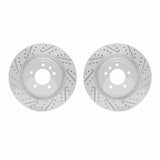 Dynamic Friction 2014-2024 Land Rover Discovery Rear Drilled & Slotted Geoperformance Rotors by Dynamic Friction Company 2002-11019