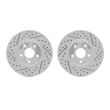 Dynamic Friction 1990-2016 Saab 9-2X Front Drilled & Slotted Geoperformance Rotors by Dynamic Friction Company 2002-13001