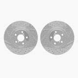 Dynamic Friction 2004-2025 Scion FR-S Front Drilled & Slotted Geoperformance Rotors by Dynamic Friction Company 2002-13002
