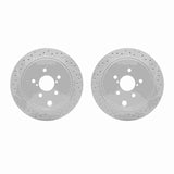 Dynamic Friction 2010-2025 Scion FR-S Rear Drilled & Slotted Geoperformance Rotors by Dynamic Friction Company 2002-13017