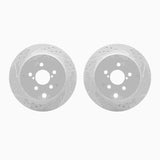 Dynamic Friction 2014-2018 Subaru Forester Rear Drilled & Slotted Geoperformance Rotors by Dynamic Friction Company 2002-13025