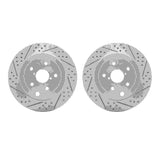 Dynamic Friction 2013-2020 Subaru WRX Rear Drilled & Slotted Geoperformance Rotors by Dynamic Friction Company 2002-13030
