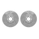 Dynamic Friction 2017-2025 Alfa Romeo Giulia Front Drilled & Slotted Geoperformance Rotors by Dynamic Friction Company 2002-16002