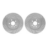 Dynamic Friction 2017-2019 Jaguar F-Pace Front Drilled & Slotted Geoperformance Rotors by Dynamic Friction Company 2002-20002