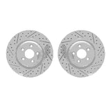 Dynamic Friction 2014-2021 Jaguar F-Type Rear Drilled & Slotted Geoperformance Rotors by Dynamic Friction Company 2002-20021