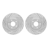 Dynamic Friction 2015-2020 Kia Sorento Front Drilled & Slotted Geoperformance Rotors by Dynamic Friction Company 2002-21013