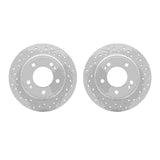 Dynamic Friction 2017-2025 Hyundai Elantra GT Rear Drilled & Slotted Geoperformance Rotors by Dynamic Friction Company 2002-21021