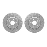 Dynamic Friction 2011-2019 BMW 535d Front Drilled & Slotted Geoperformance Rotors by Dynamic Friction Company 2002-31024