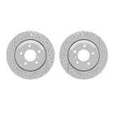 Dynamic Friction 2004-2010 BMW 530i Rear Drilled & Slotted Geoperformance Rotors by Dynamic Friction Company 2002-31074