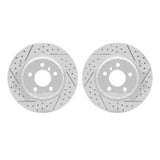 Dynamic Friction 2011-2016 BMW 528i Rear Drilled & Slotted Geoperformance Rotors by Dynamic Friction Company 2002-31076