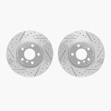 Dynamic Friction 2011-2018 BMW X3 Rear Drilled & Slotted Geoperformance Rotors by Dynamic Friction Company 2002-31091