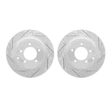 Dynamic Friction 2007-2017 Chrysler 200 Rear Drilled & Slotted Geoperformance Rotors by Dynamic Friction Company 2002-39012