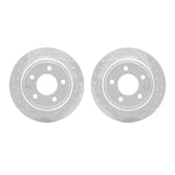 Dynamic Friction 1993-2004 Chrysler LHS Rear Drilled & Slotted Geoperformance Rotors by Dynamic Friction Company 2002-40037