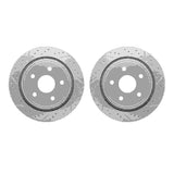 Dynamic Friction 2002-2024 Chrysler Aspen Rear Drilled & Slotted Geoperformance Rotors by Dynamic Friction Company 2002-40038