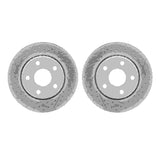 Dynamic Friction 2007-2018 Jeep Wrangler JK Front Drilled & Slotted Geoperformance Rotors by Dynamic Friction Company 2002-42015