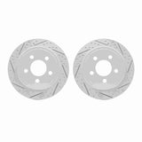 Dynamic Friction 2003-2007 Jeep TJ Rear Drilled & Slotted Geoperformance Rotors by Dynamic Friction Company 2002-42030