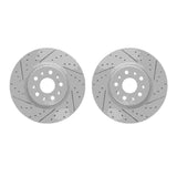 Dynamic Friction 2014-2025 Cadillac CT6 Front Drilled & Slotted Geoperformance Rotors by Dynamic Friction Company 2002-46008