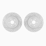 Dynamic Friction 2009-2024 Cadillac CTS Rear Drilled & Slotted Geoperformance Rotors by Dynamic Friction Company 2002-47035
