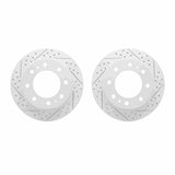 Dynamic Friction 2001-2025 Chevrolet Silverado 3500 Front Drilled & Slotted Geoperformance Rotors by Dynamic Friction Company 2002-48012