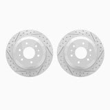 Dynamic Friction 2002-2009 Buick Rainier Rear Drilled & Slotted Geoperformance Rotors by Dynamic Friction Company 2002-48034