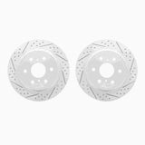 Dynamic Friction 2007-2020 Cadillac Escalade EXT Rear Drilled & Slotted Geoperformance Rotors by Dynamic Friction Company 2002-48036