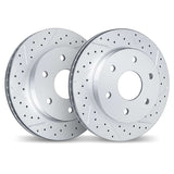 Dynamic Friction 2015-2020 Chevrolet Colorado Rear Drilled & Slotted Geoperformance Rotors by Dynamic Friction Company 2002-48042
