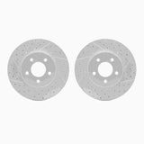 Dynamic Friction 2005-2012 Ford Escape Front Drilled & Slotted Geoperformance Rotors by Dynamic Friction Company 2002-54028