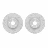 Dynamic Friction 2016-2018 Ford Focus Front Drilled & Slotted Geoperformance Rotors by Dynamic Friction Company 2002-54085