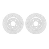 Dynamic Friction 2005-2014 Ford Mustang Front Drilled & Slotted Geoperformance Rotors by Dynamic Friction Company 2002-54095